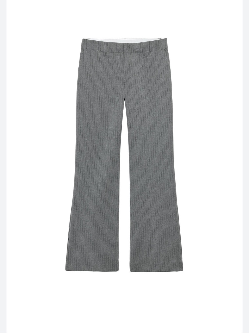 Zara low rise pinstripe pants gray zise M